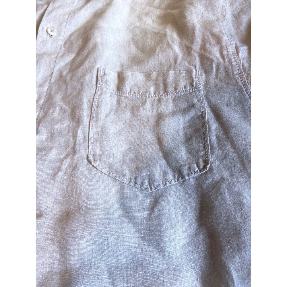 Tommy Bahama Mens XXL Beige 100% Linen Short Sleeve Button Down Shirt Marlin - Picture 7 of 10